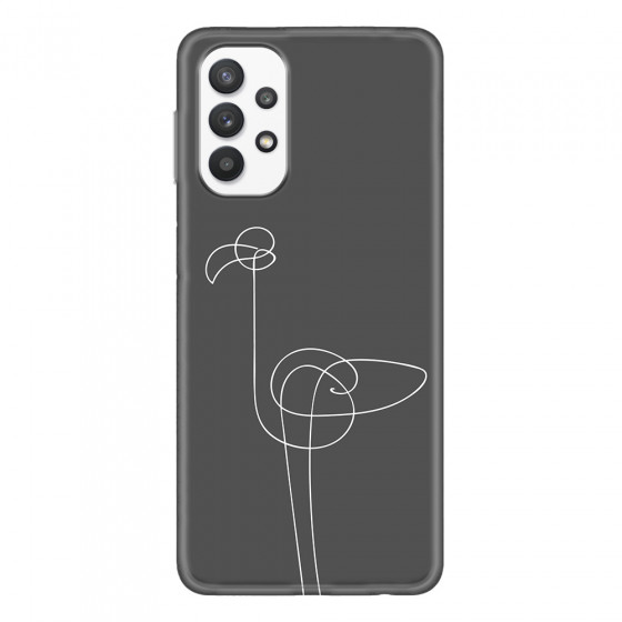 SAMSUNG - Galaxy A32 - Soft Clear Case - Flamingo Drawing