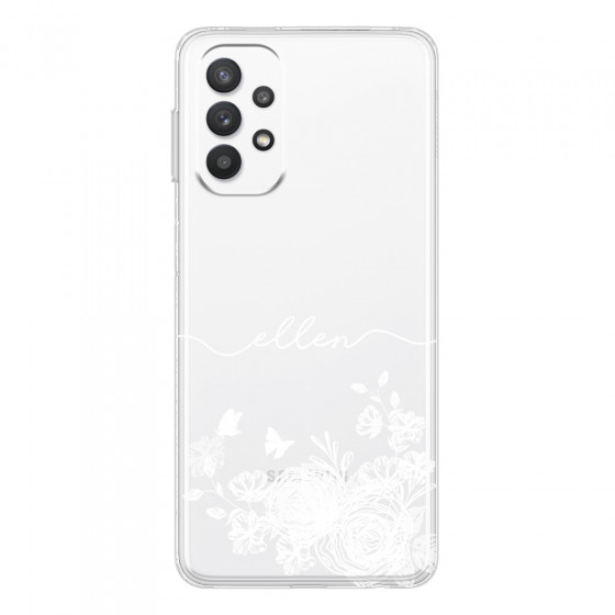 SAMSUNG - Galaxy A32 - Soft Clear Case - Handwritten White Lace