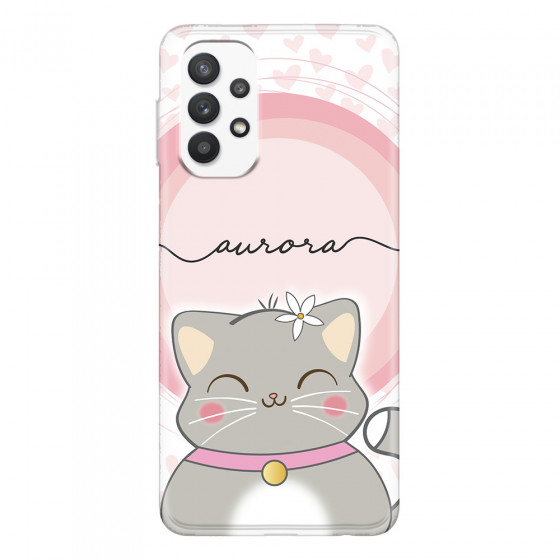 SAMSUNG - Galaxy A32 - Soft Clear Case - Kitten Handwritten