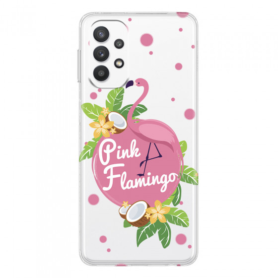 SAMSUNG - Galaxy A32 - Soft Clear Case - Pink Flamingo