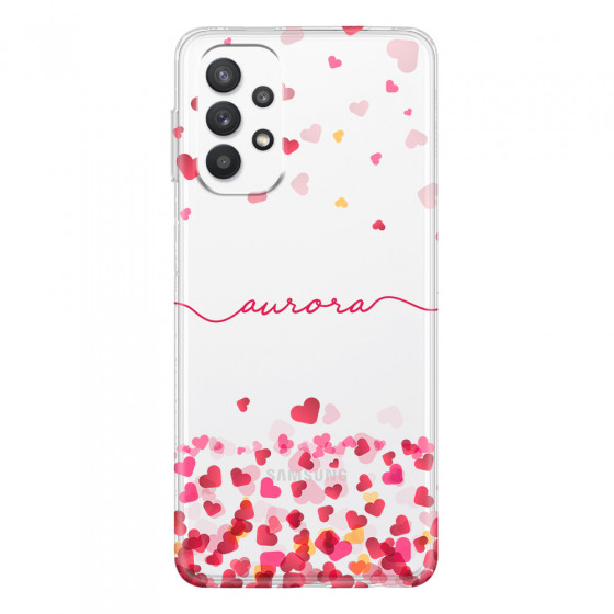 SAMSUNG - Galaxy A32 - Soft Clear Case - Scattered Hearts