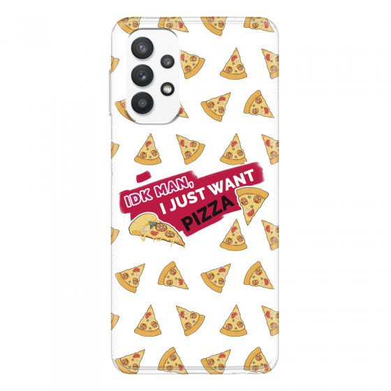 SAMSUNG - Galaxy A32 - Soft Clear Case - Want Pizza Men Phone Case