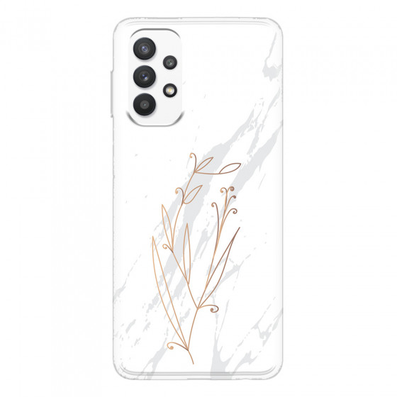 SAMSUNG - Galaxy A32 - Soft Clear Case - White Marble Flowers