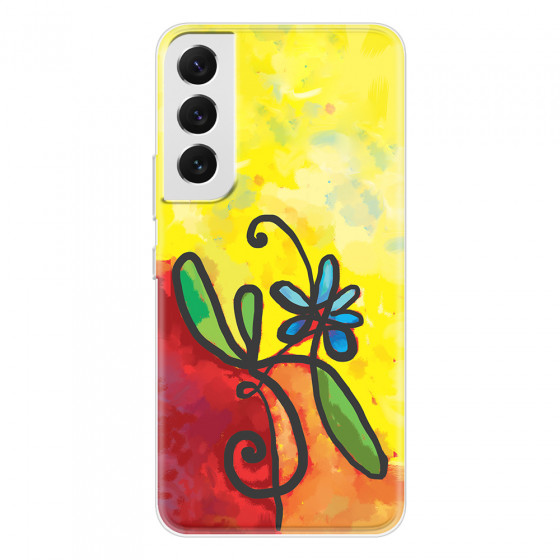 SAMSUNG - Galaxy S22 Plus - Soft Clear Case - Flower in Picasso Style