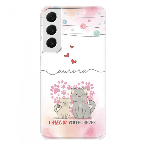 SAMSUNG - Galaxy S22 Plus - Soft Clear Case - I Meow You Forever