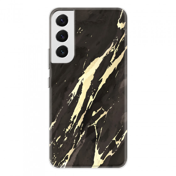 SAMSUNG - Galaxy S22 Plus - Soft Clear Case - Marble Ivory Black