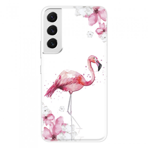 SAMSUNG - Galaxy S22 Plus - Soft Clear Case - Pink Tropes