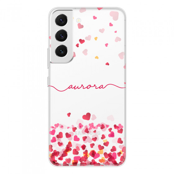 SAMSUNG - Galaxy S22 Plus - Soft Clear Case - Scattered Hearts
